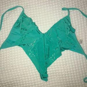 L*Space Flutter Bikini Top in Teal